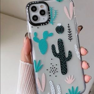 Cactus Pattern Clear IPhone Case